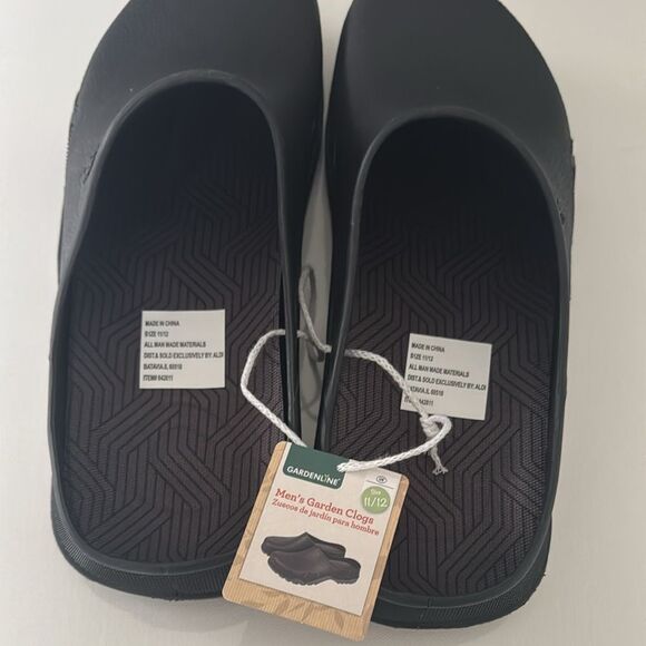Black Garden Clogs Mens 11 12 Gardening Mules Shoes Gardenline - Picture 3 of 4